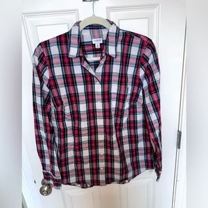J. Crew Plaid Women’s Shirt size M. 98% cotton, 2% elastane (worn once)